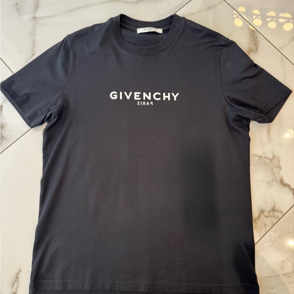Givenchy Black Short Sleeve Logo Tee